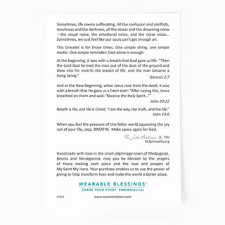 Breathe Blessing Bracelet : Black / Gold Plated