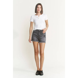 Vintage Black Distressed Shorts