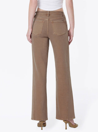 Mocha Slim Wide Leg Jeans