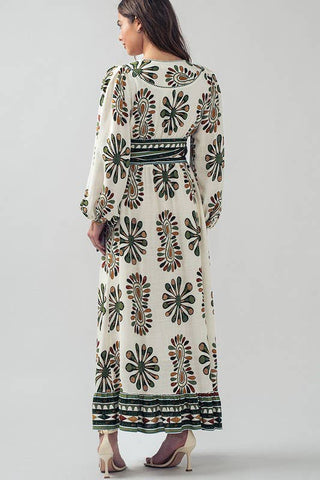 Bohemian Print Maxi Dress
