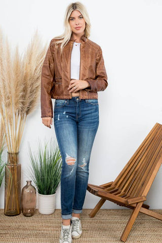 Tobacco Leather Jacket