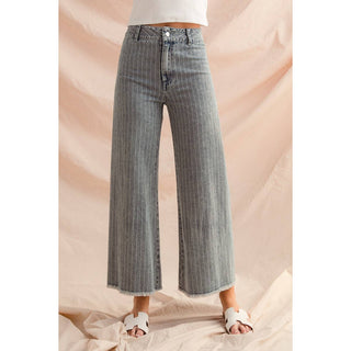 Frayed Hem Denim Pants