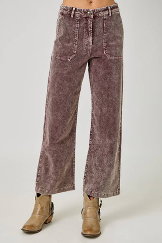 Plum Corduroy Trousers