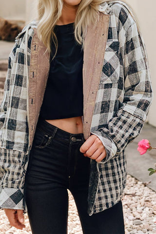 Plaid Patchwork Shacket