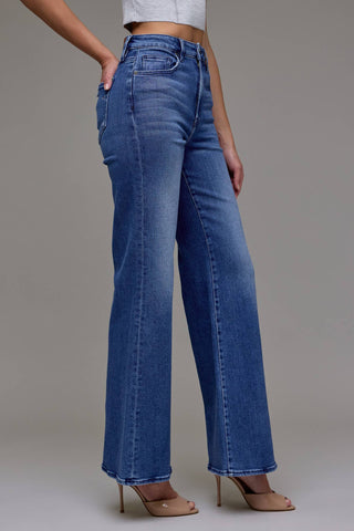 Dark Wash High Rise Comfort Flare