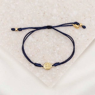Breathe Blessing Bracelet : Black / Gold Plated