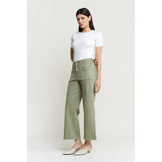 Faden Green High Waist Crop Jeans