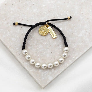She Is Radiant Bracelet - Black/Pearl