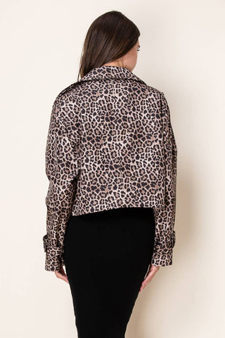 Animal Print Trench Jacket