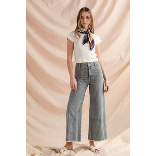 Frayed Hem Denim Pants