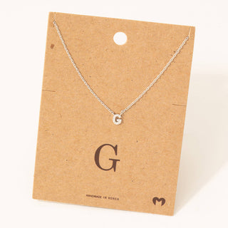 Mini Initial G Necklace: G
