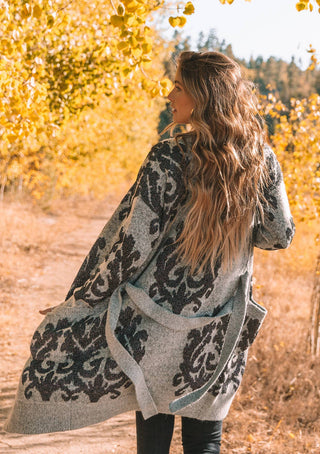 Metallic Floral Cardigan