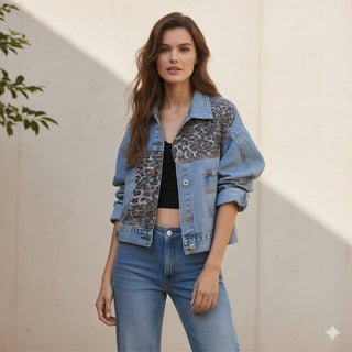 Denim & Leopard Jacket