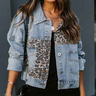 Denim and Leopard Jacket