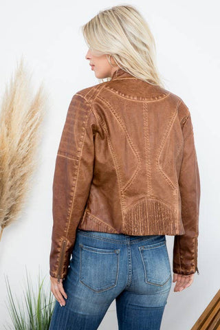 Tobacco Leather Jacket