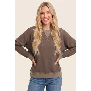 Chocolate Waffle Thermal Knit Top