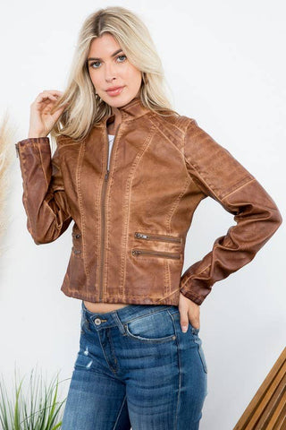 Tobacco Leather Jacket