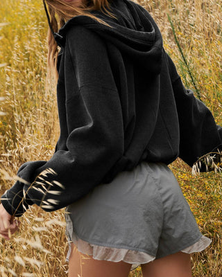 Black Zip Collar Sweatshirt