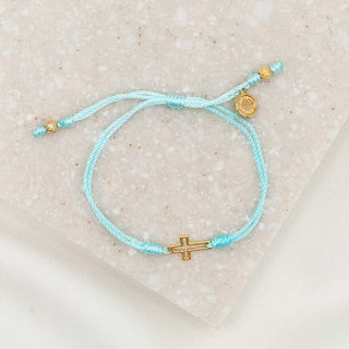Filled By Faith Bracelet : Mint / Gold Plated