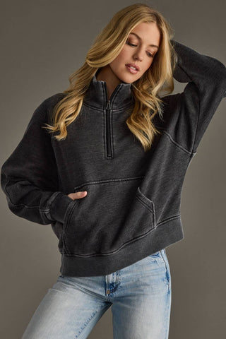 Charcoal Quarter Zip Sweatshirt