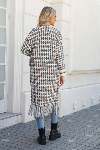 Fringe Knit Duster Cardigan