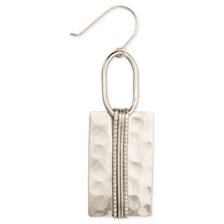 Chic Boho Silver Wrapped Bar Earring
