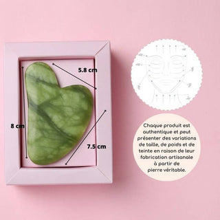 Roller and Gua sha Green Jade Stone Duo