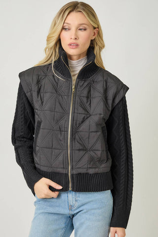 Black Mixed Media Jacket