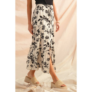 Floral Print Boho Skirt