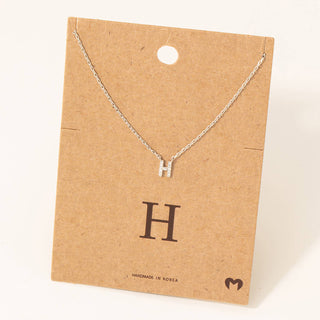 Mini Initial H Necklace: S