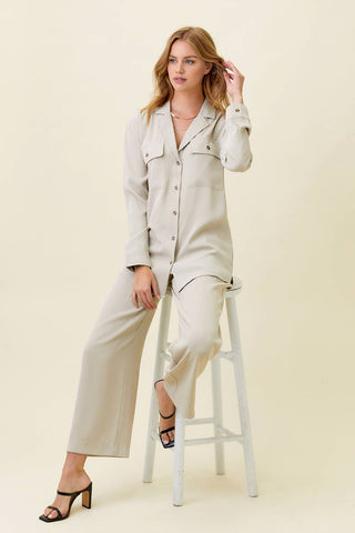 Stone Wide Leg Pants