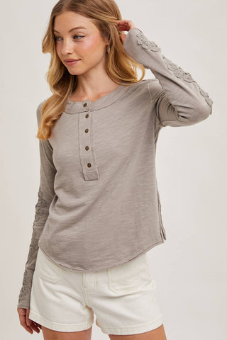 Crochet Patch Sleeve Henley