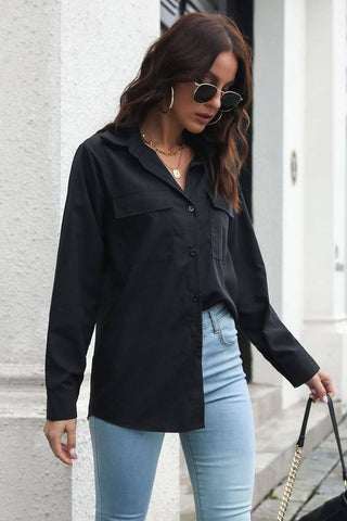 Black Long Sleeve Button Up