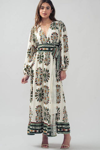 Bohemian Print Maxi Dress