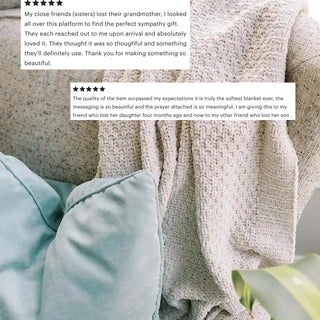 You are Loved Knit Chenille Prayer Shawl Wrap Throw Blanket