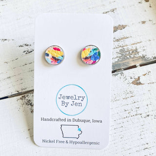 Stud Earrings: Confetti Splash