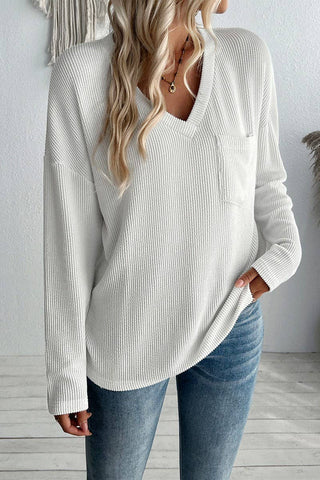 Long Sleeve Cable Knit Top