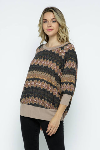 Aztec Print Top