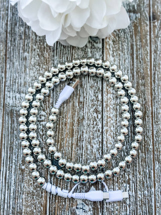 "Silver Beads" 2 in 1 Phone Charger