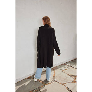 Cozy Long Cardigan: LIGHT GREY / S/M