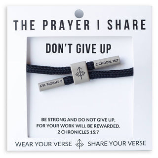 DON'T GIVE UP  Bracelet, Christian Cord Bracelet