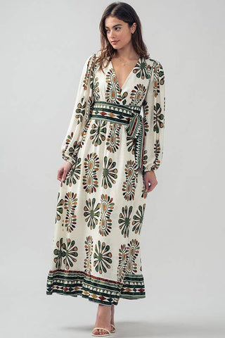 Bohemian Print Maxi Dress