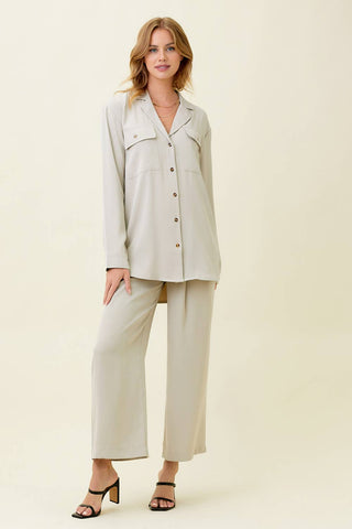 Stone Wide Leg Pants