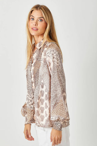 Muted Print Blouse