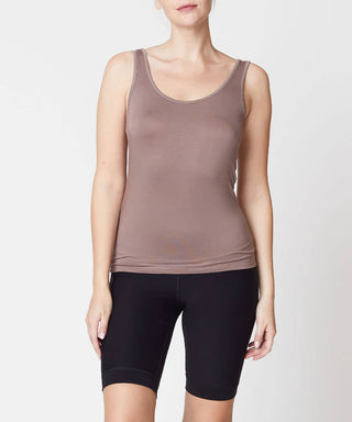 BAMBOO BASIC TANKTOP: Mocha / Xlarge