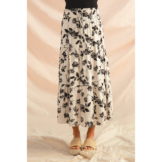 Floral Print Boho Skirt