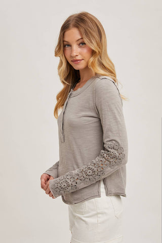 Crochet Patch Sleeve Henley