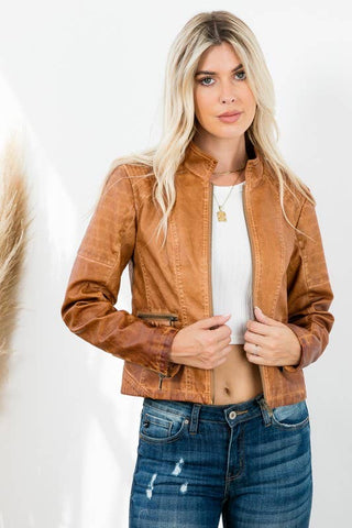 Tobacco Leather Jacket