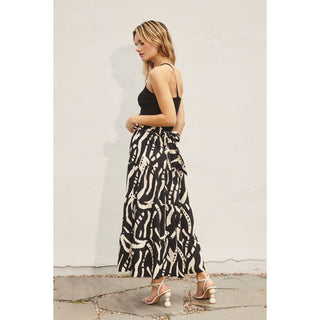 Sash Tie Tiered Skirt