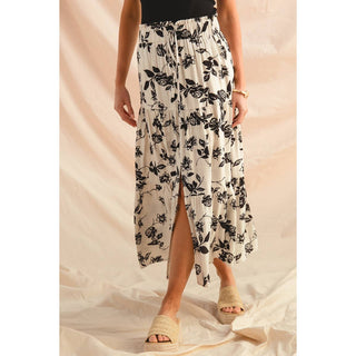 Floral Print Boho Skirt